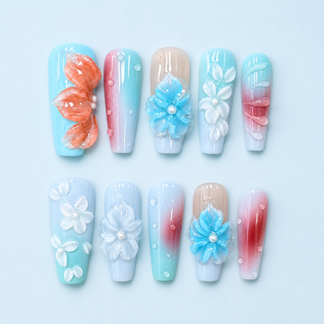 Ice Bloom | Press-On Nails - Personalized Custom Pet Gift