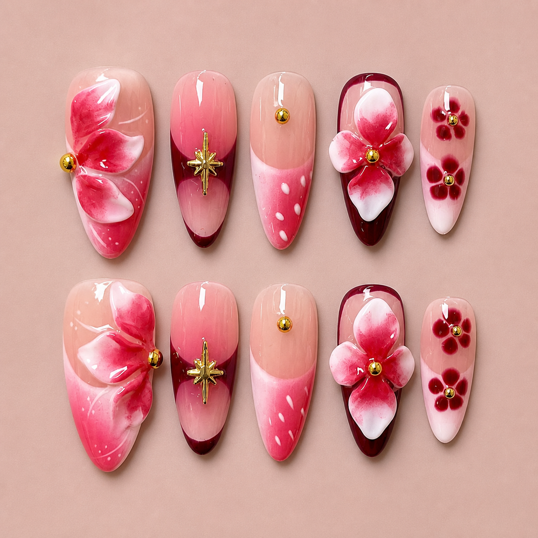 Orchid Rouge | Press-On Nails - Personalized Custom Pet Gift