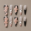 Noir Petal | Press-On Nails - Personalized Custom Pet Gift