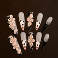 Noir Petal | Press-On Nails - Personalized Custom Pet Gift