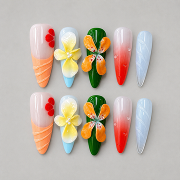 Tropic Flame | Press-On Nails - Personalized Custom Pet Gift