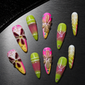 Neon Garden | Press-On Nails - Personalized Custom Pet Gift