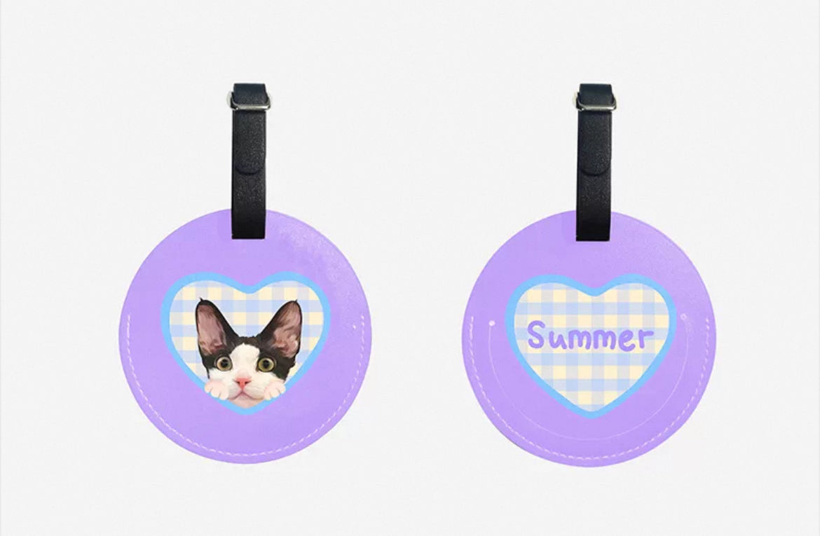 Custom Pet Luggage Tag - Personalized Travel Tag for Pets | Pooji - Personalized Custom Pet Gift