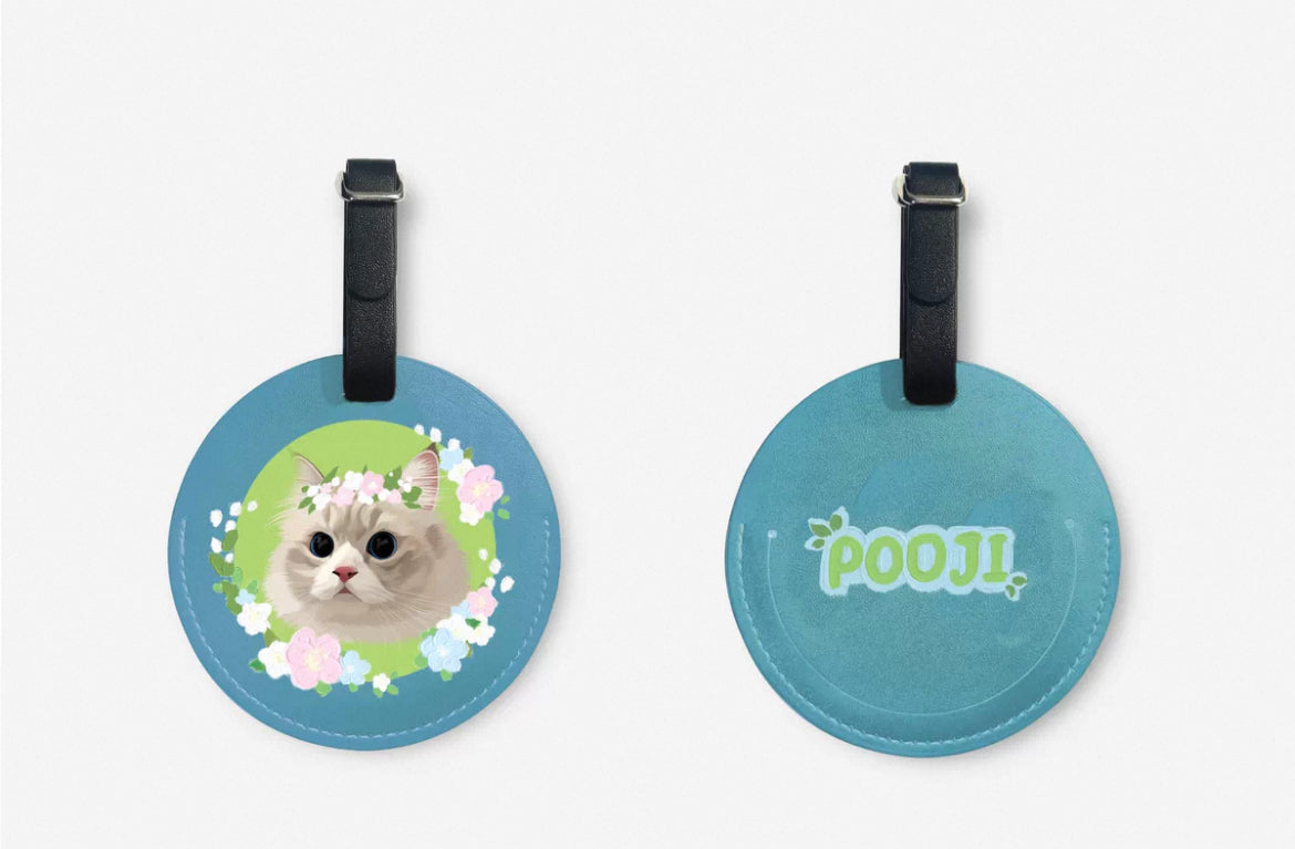 Custom Pet Luggage Tag - Personalized Travel Tag for Pets | Pooji - Personalized Custom Pet Gift