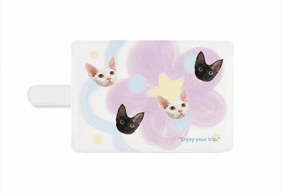 Custom Pet Passport Holder - Travel Leather Wallet | Pooji - Personalized Custom Pet Gift