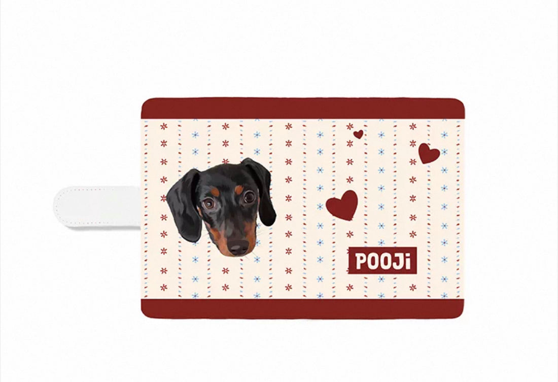 Custom Pet Passport Holder - Travel Leather Wallet | Pooji - Personalized Custom Pet Gift