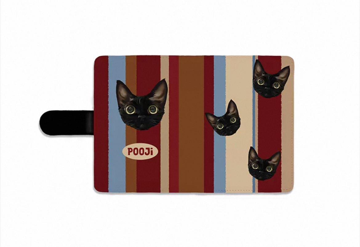 Custom Pet Passport Holder - Travel Leather Wallet | Pooji - Personalized Custom Pet Gift