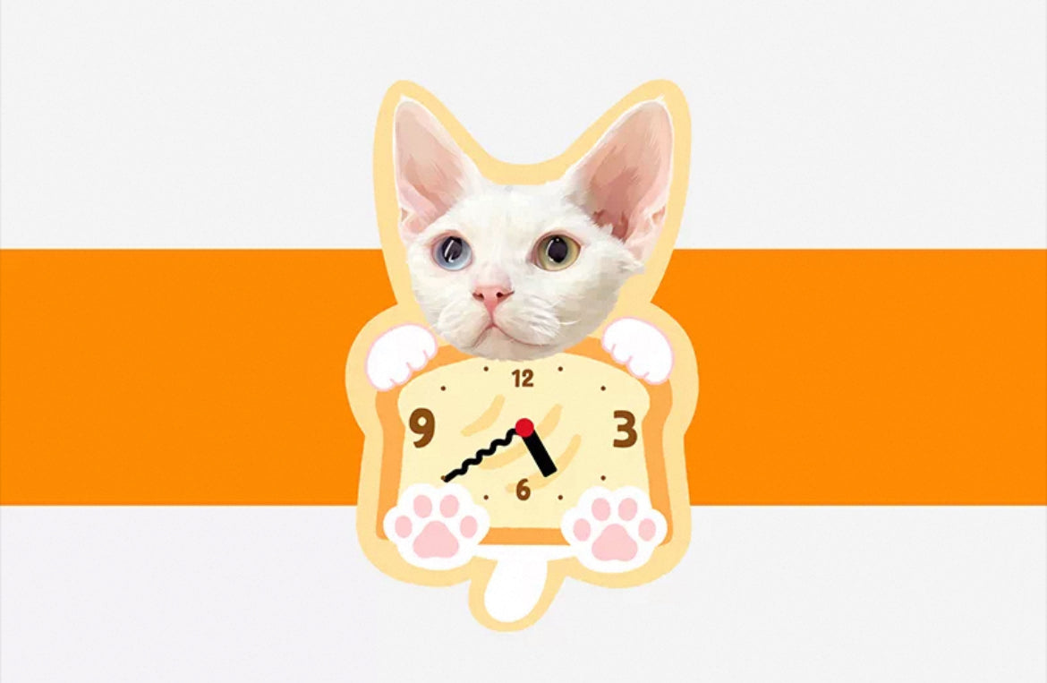 Custom Pet Acrylic Wall Clock - Silent Non-Ticking Decor | Pooji - Personalized Custom Pet Gift