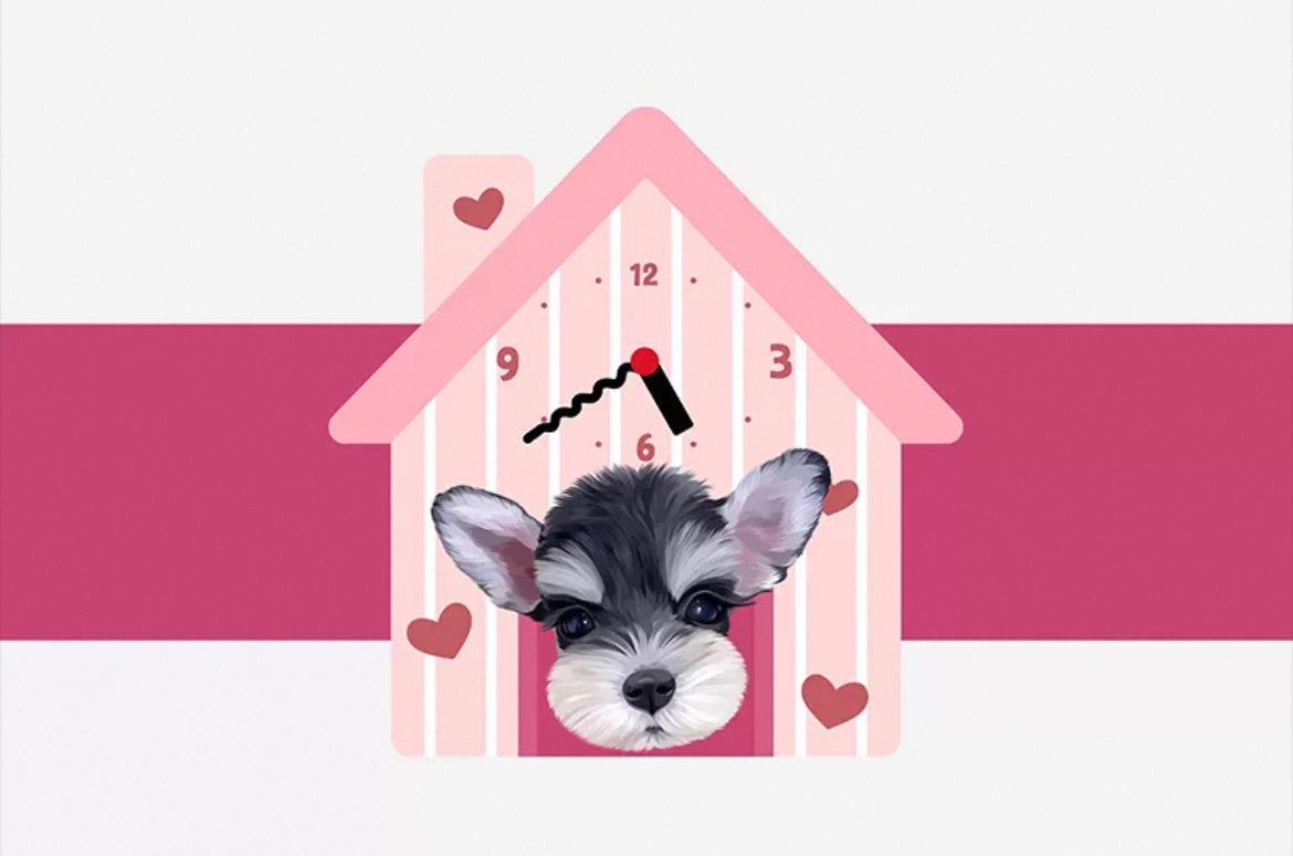 Custom Pet Acrylic Wall Clock - Silent Non-Ticking Decor | Pooji - Personalized Custom Pet Gift