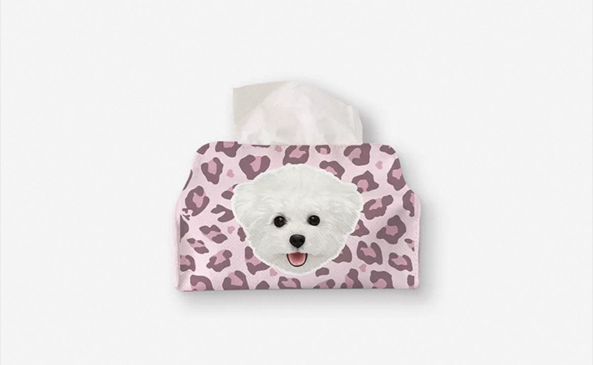 Custom Pet Tissue Box Cover - Personalized Fabric Holder | Pooji - Personalized Custom Pet Gift