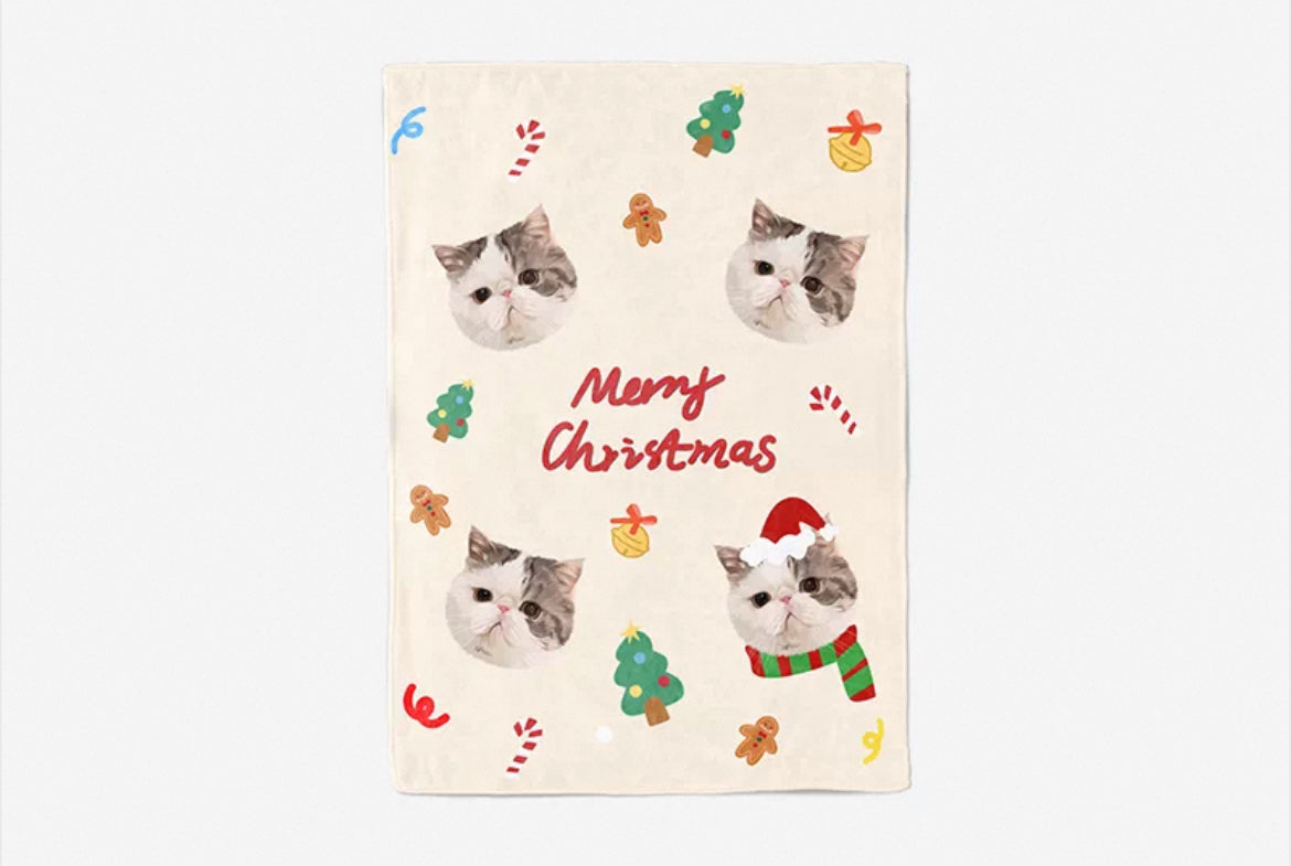 Custom Pet Flannel Blanket - Personalized Cozy Photo Throw | Pooji - Personalized Custom Pet Gift