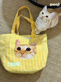 Custom Pet Tote Bag - Personalized Canvas Tote with Zipper | Pooji - Personalized Custom Pet Gift