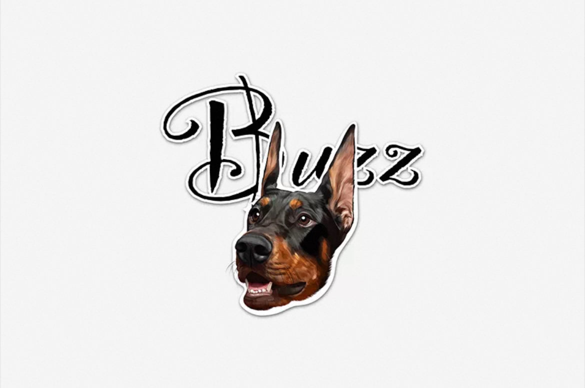 Custom Pet Car Sticker - Personalized Vinyl Auto Decal | Pooji - Personalized Custom Pet Gift