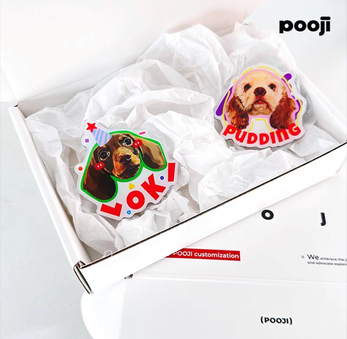 POOJI Custom Pet Acrylic Fridge Magnet - Premium Kitchen Gift - Personalized Custom Pet Gift