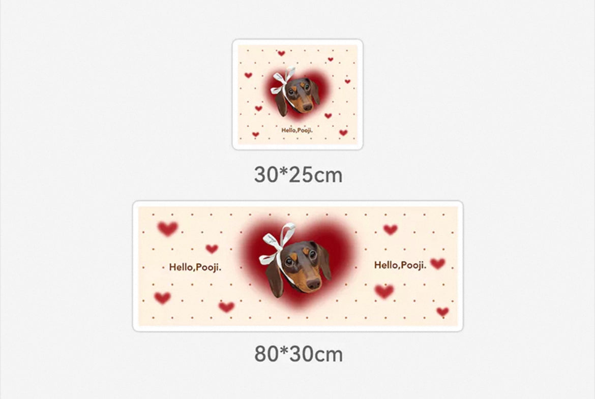 Custom Pet Mouse Pad - Personalized Desk Mat Organizer | Pooji - Personalized Custom Pet Gift