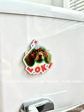 POOJI Custom Pet Acrylic Fridge Magnet - Premium Kitchen Gift - Personalized Custom Pet Gift