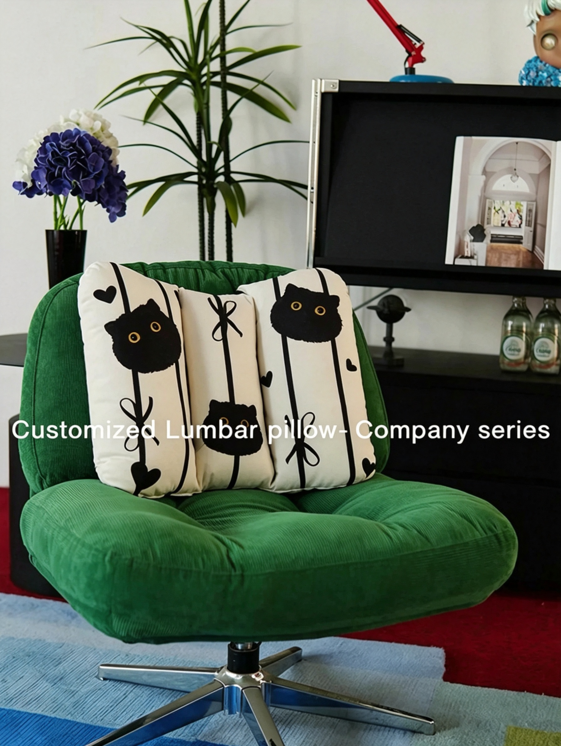 Custom Pet Lumbar Support Pillow - Ergonomic Back Relief | Pooji - Personalized Custom Pet Gift