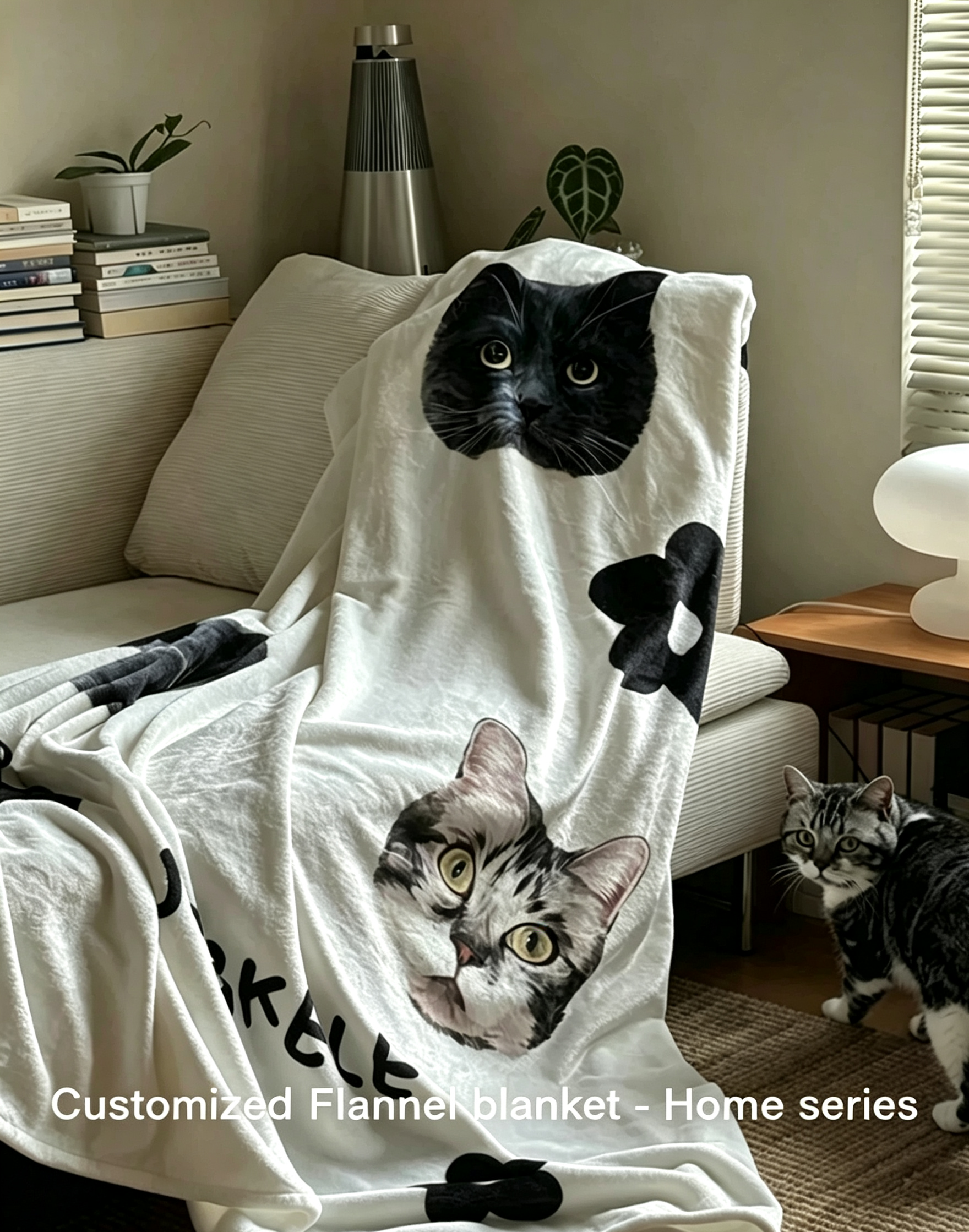 Custom Pet Flannel Blanket - Personalized Cozy Photo Throw | Pooji - Personalized Custom Pet Gift