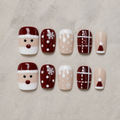 Bordeaux Noel | Press-On Nails - Personalized Custom Pet Gift