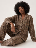 Apricot leopard thick soft fleece pajama set editorial 7