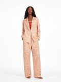 Orange Leopard Soft Lounge Set full-body white studio front
