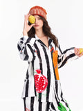 Black-White Graffiti Stripe Lounge Set 3