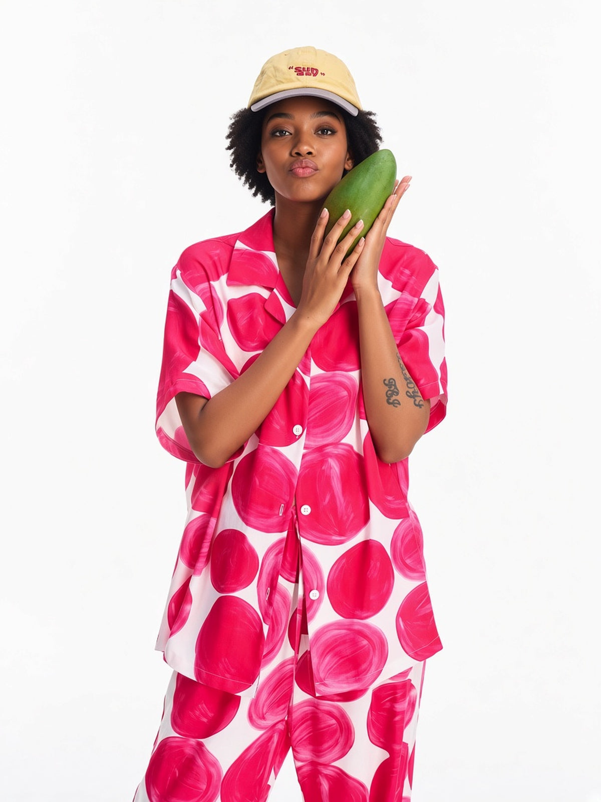 Pink Circle Dot Soft Lounge Set 4